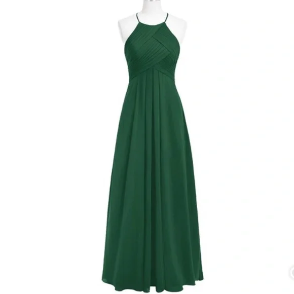 Azazie | Dresses | Azazie Ginger Dress In Dark Green | Poshmark